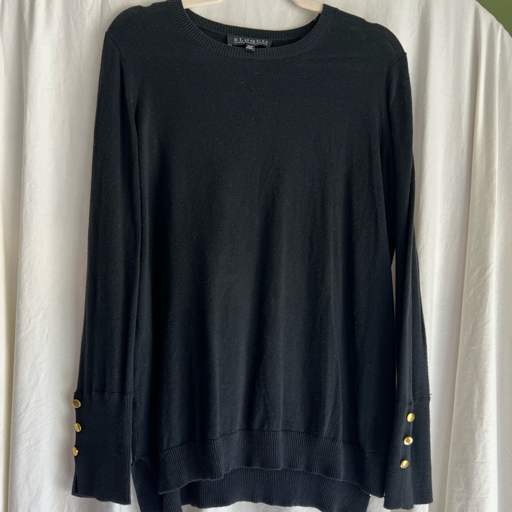 Winter Eloquii Long Sleeve Black Size 14/16